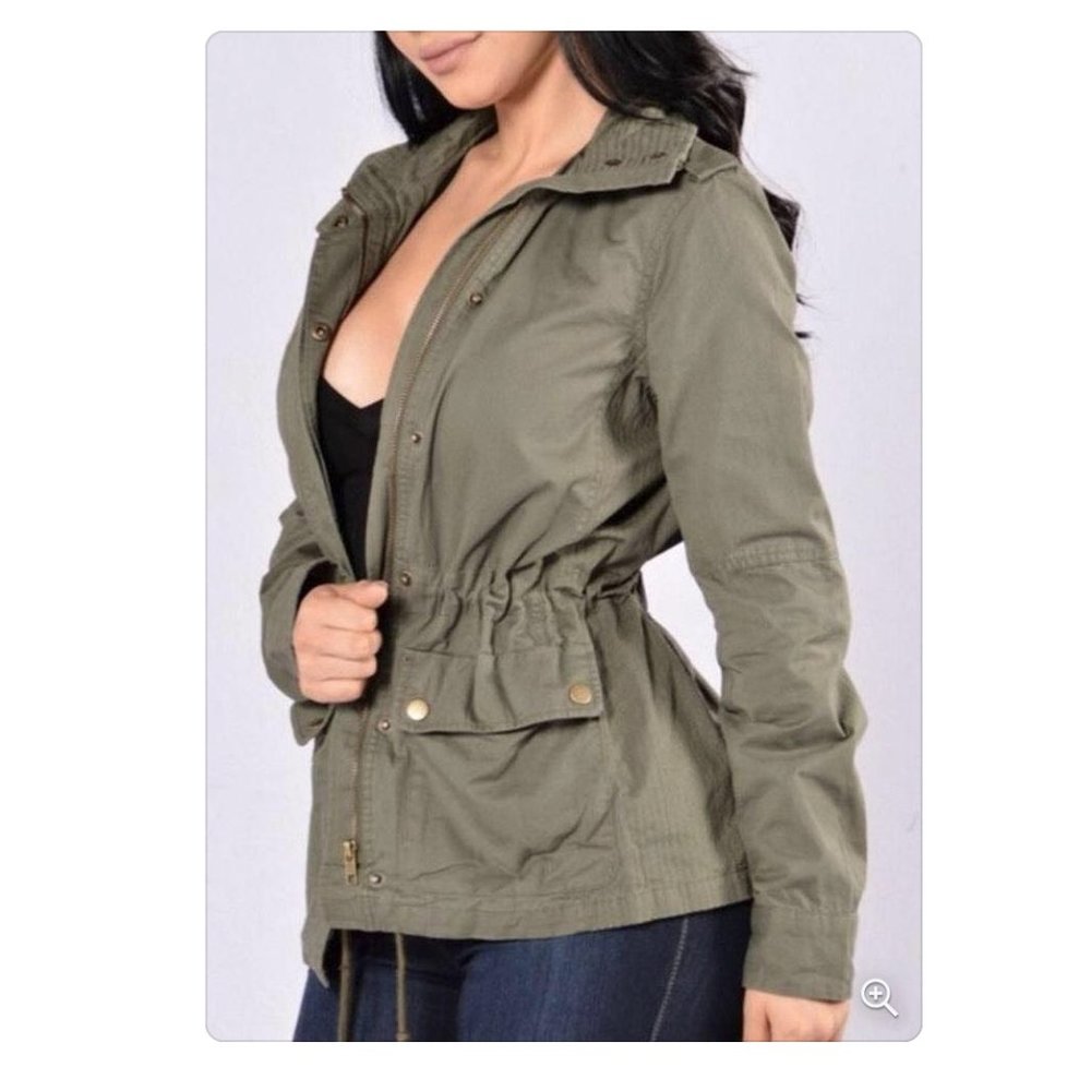 Love Tree Green Military Jacket